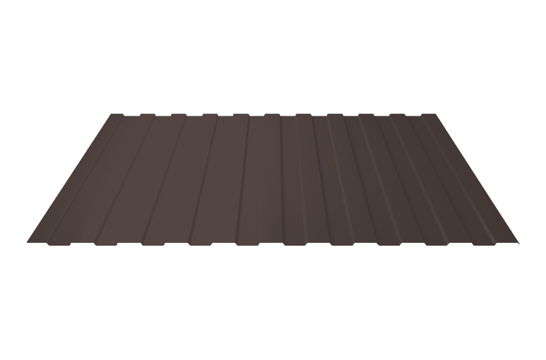 Профнастил С8 0,4 мм 8017 шоколадно-коричневый