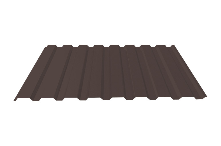 Профнастил С20 0,5 мм 8017 шоколадно-коричневый