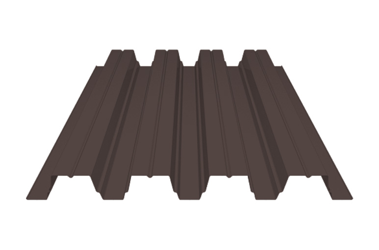 Профнастил Н75 0,7 мм 8017 шоколадно-коричневый
