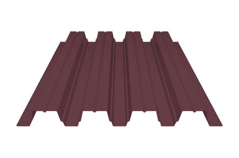 Профнастил Н75 0,8 мм 8017 шоколадно-коричневый